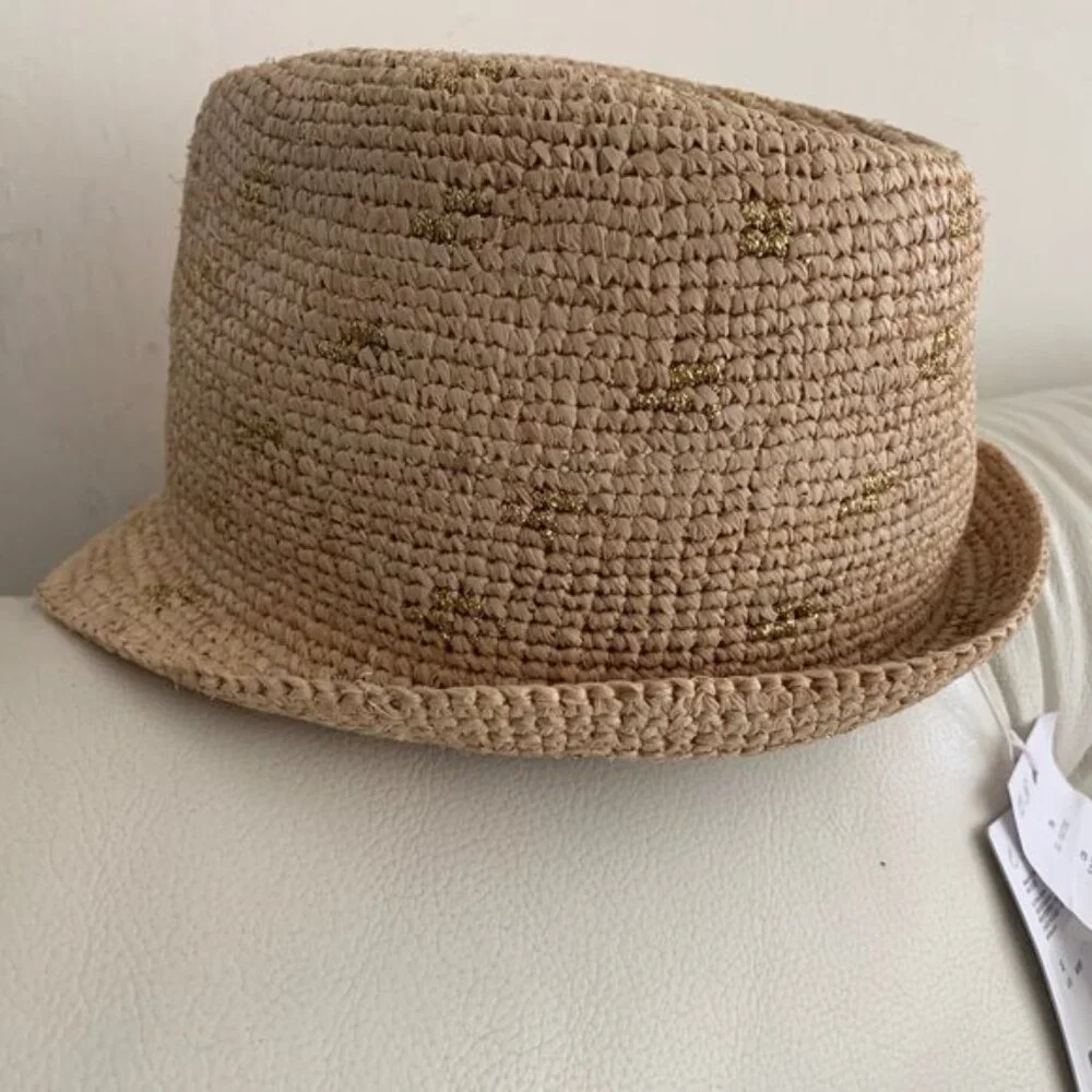 & Other Stories Shimmer Natural Gold Straw Hat 6